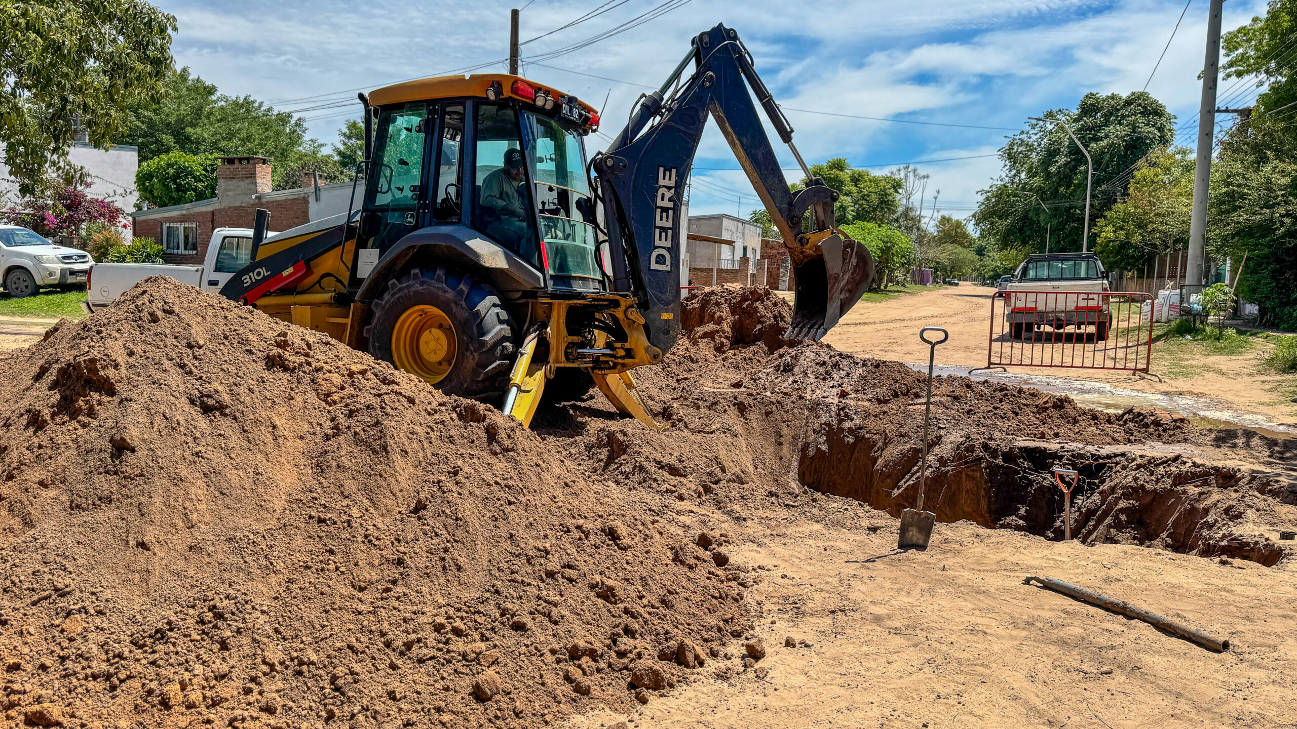 Comenzó la obra de desagües en barrio Sur